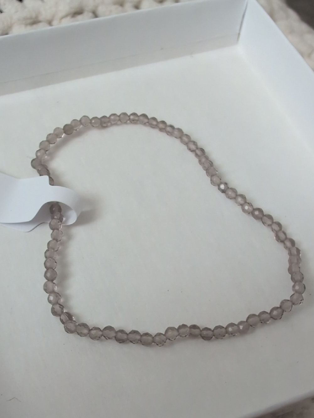 Handmade Faceted Smoky Quartz Stretch Bracelet